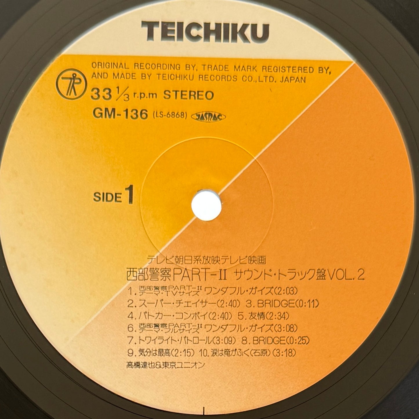 Kentarou Haneda / Tatsuya Takahashi & Tokyo Union - 西部警察 Part.2 (Original Press)