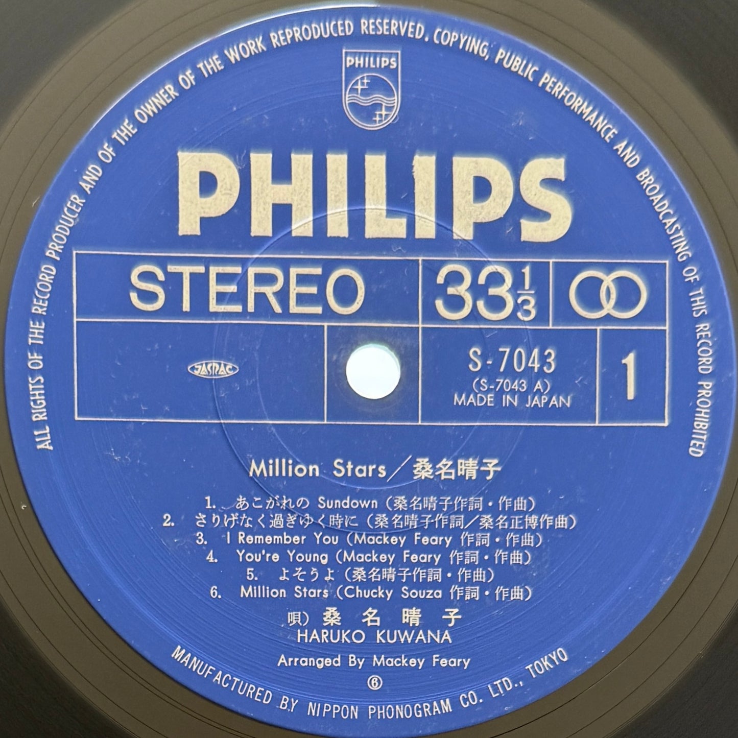 Haruko Kuwana - Million Stars (Original Press)