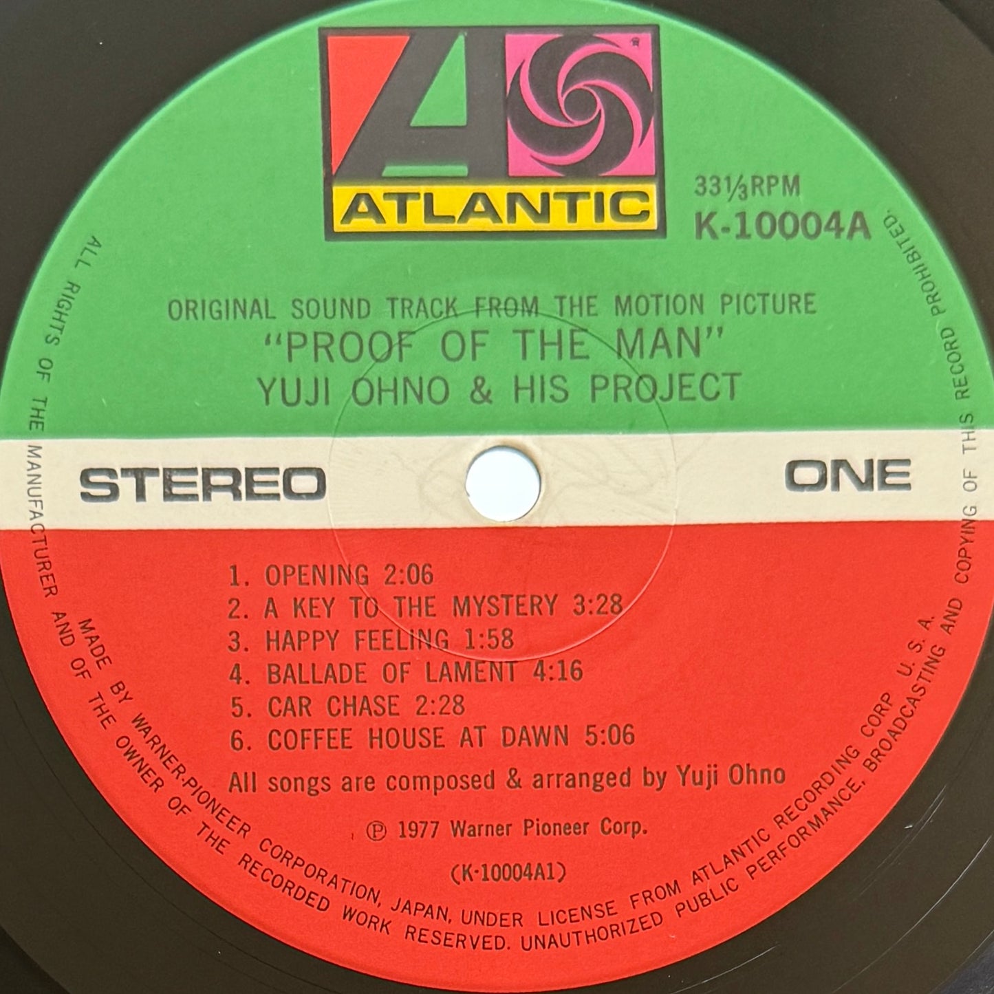 Yuji Ohno & His Project - OST「Proof Of The Man」 (Original Press)