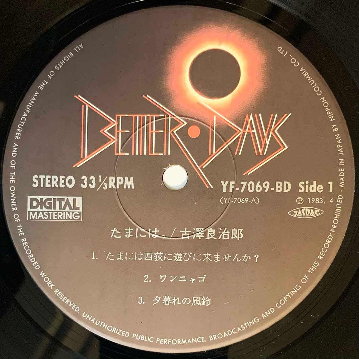 Ryojiro Furusawa - Once In A While (1983 Japan Original  - LP)